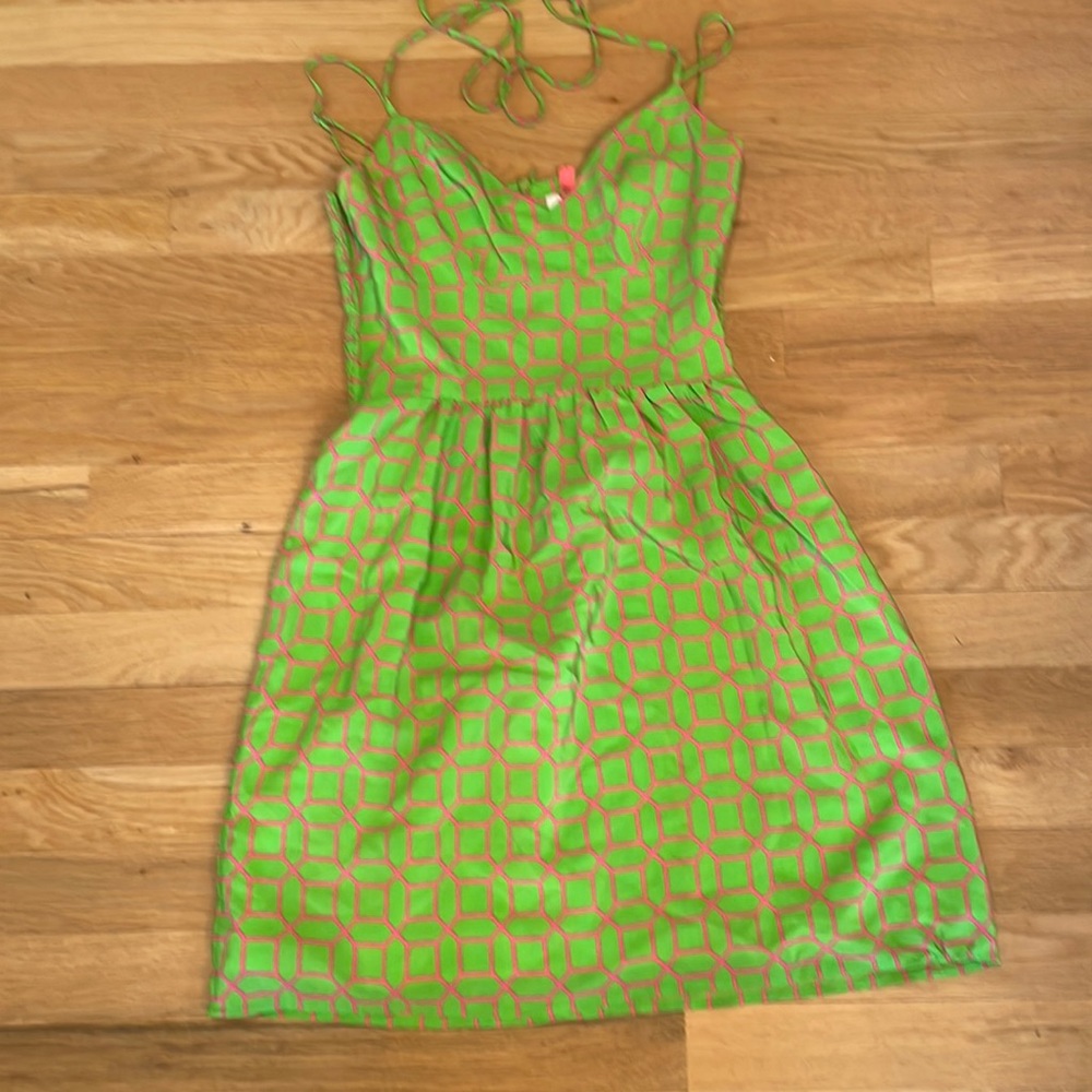 Amanda Uprichard tie neck geometric dress
